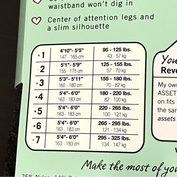 SPANX Love Your Assets Size 2 Tights Flipside Diamond Reversible Shaping Black - Picture 6 of 6